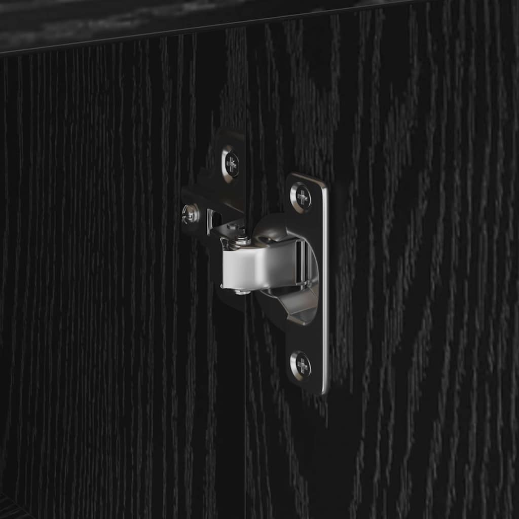 Credenza con cassetto Rovere Nero 38 x 34 x 75 cm