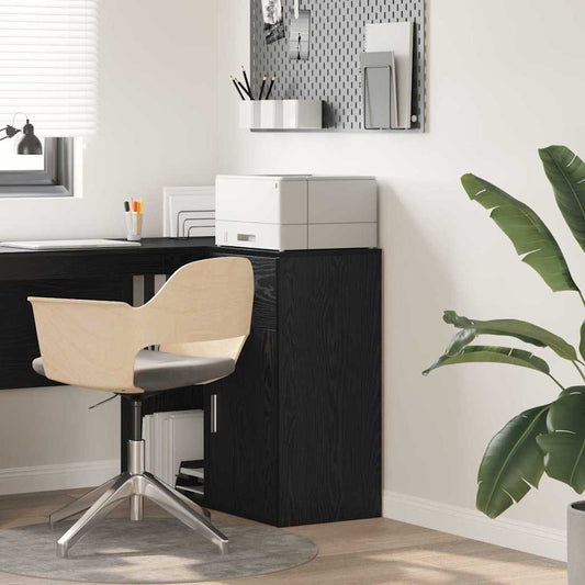 Credenza con cassetto Rovere Nero 38 x 34 x 75 cm