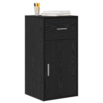 Credenza con cassetto Rovere Nero 38 x 34 x 75 cm