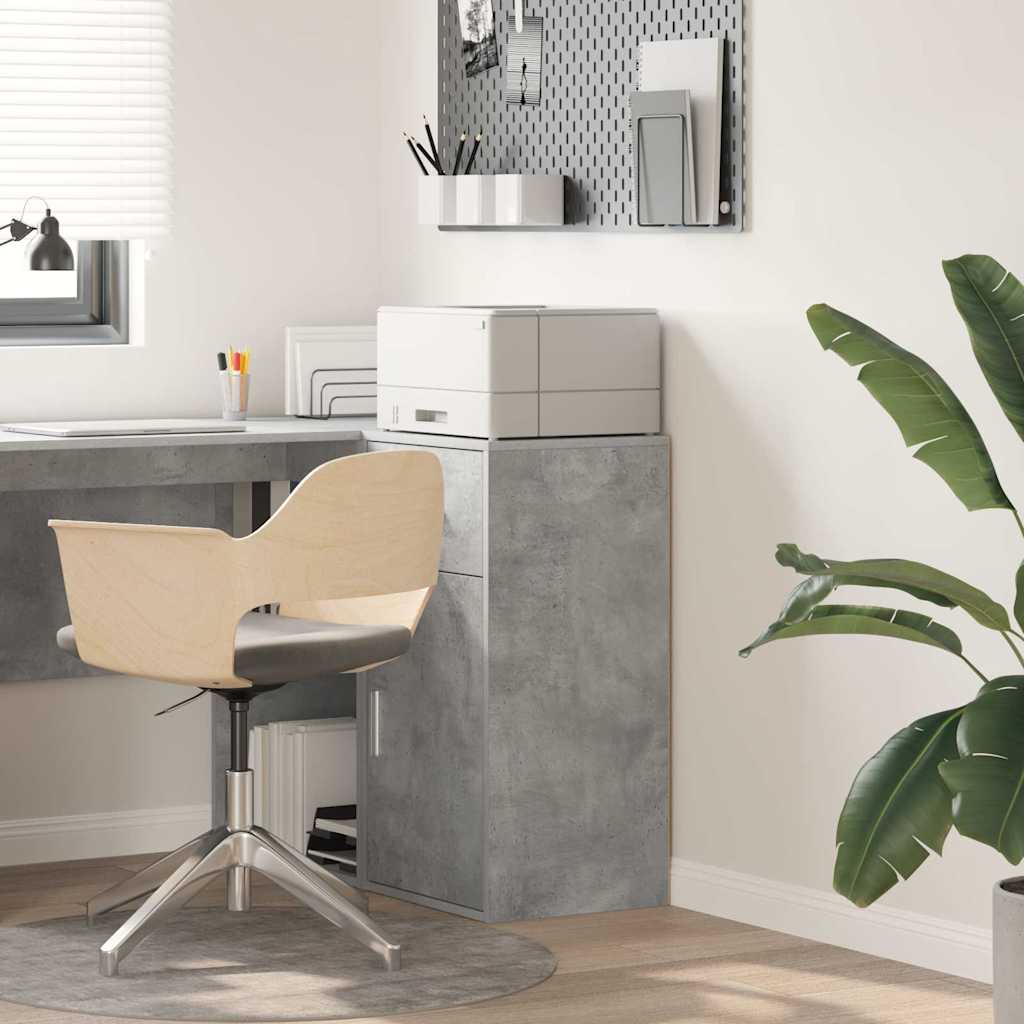 Credenza con cassetto Grigio cemento 38 x 34 x 75 cm