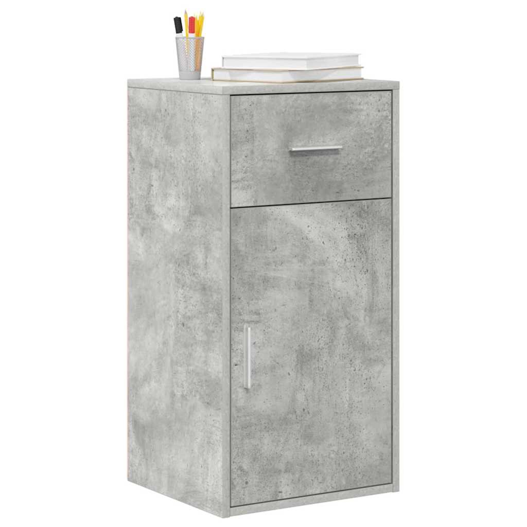 Credenza con cassetto Grigio cemento 38 x 34 x 75 cm