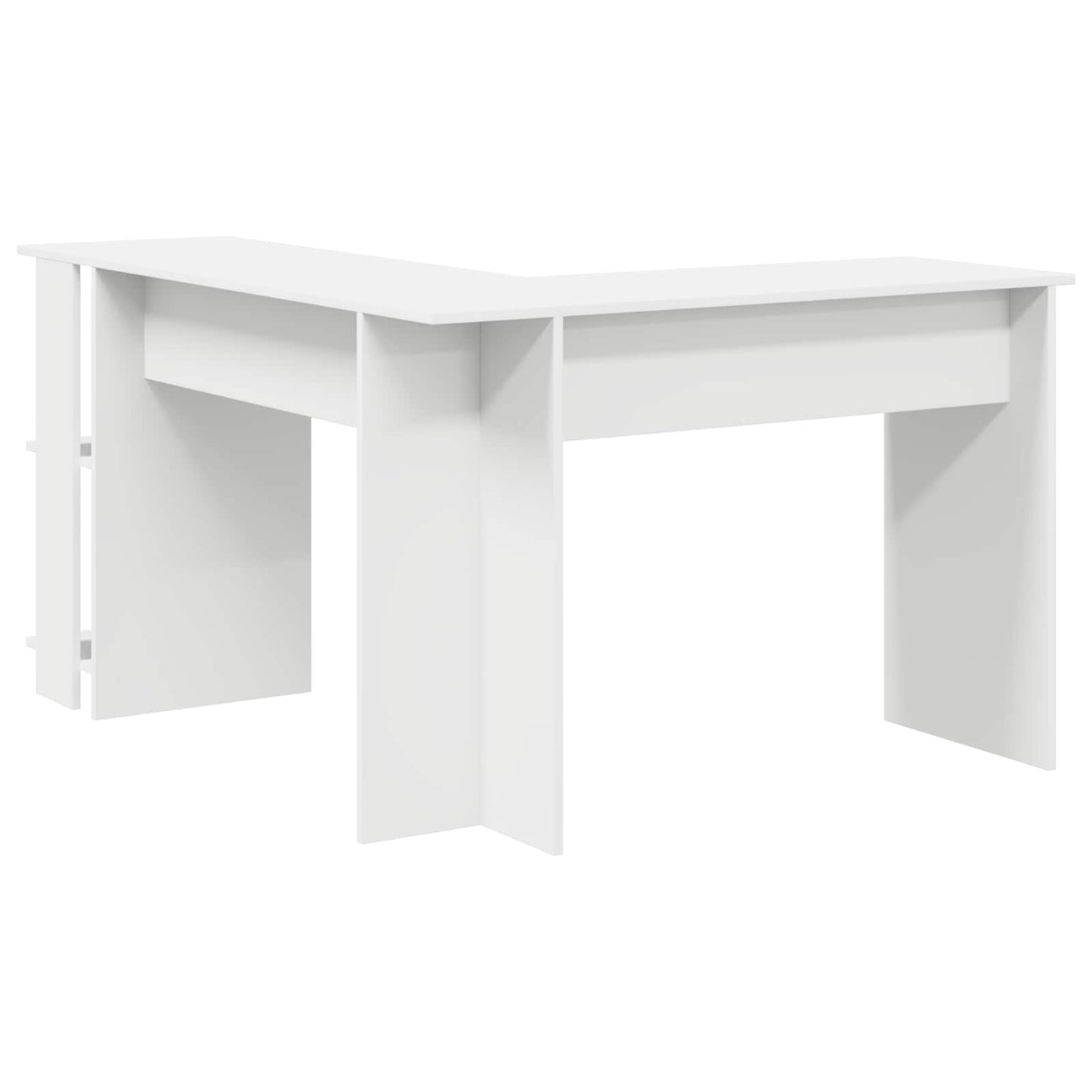 Scrivania ad angolo con lo scaffale Bianco 140 x 113,5 x 75 cm | homemem39