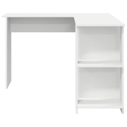 Scrivania ad angolo con lo scaffale Bianco 140 x 113,5 x 75 cm | homemem39
