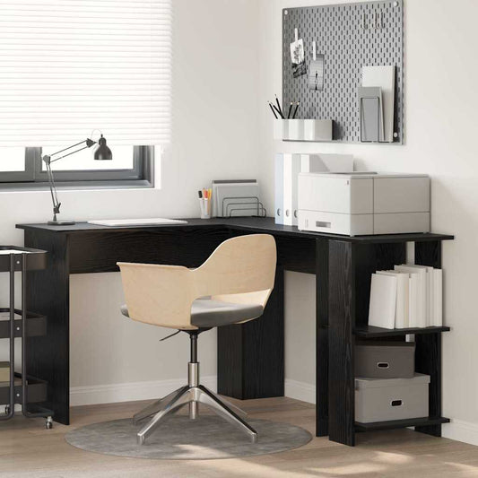 Scrivania ad angolo Rovere Nero 140 x 113,5 x 75 cm | homemem39