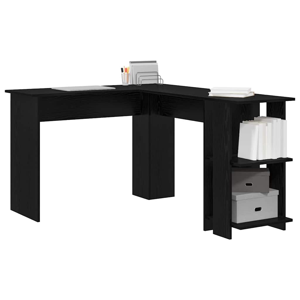 Scrivania ad angolo Rovere Nero 140 x 113,5 x 75 cm | homemem39
