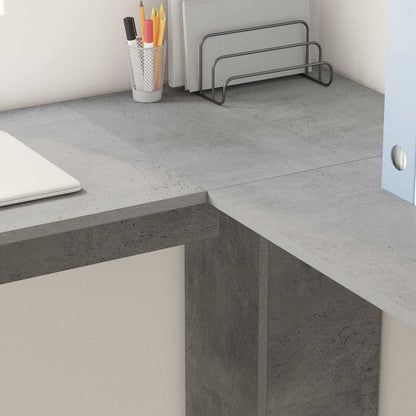 Scrivania ad angolo Grigio cemento 140 x 113,5 x 75 cm | homemem39
