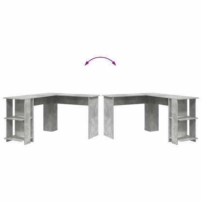 Scrivania ad angolo Grigio cemento 140 x 113,5 x 75 cm