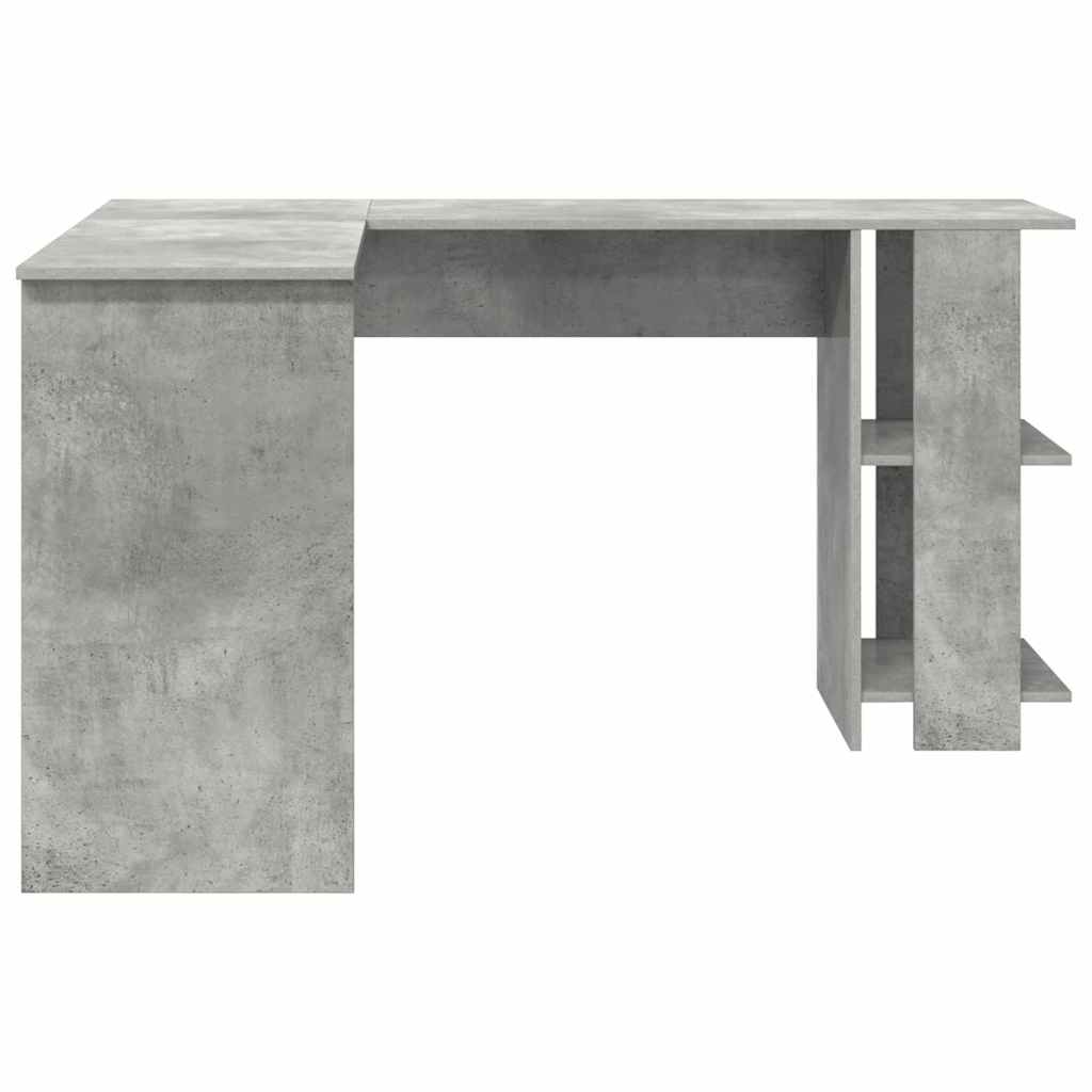 Scrivania ad angolo Grigio cemento 140 x 113,5 x 75 cm | homemem39