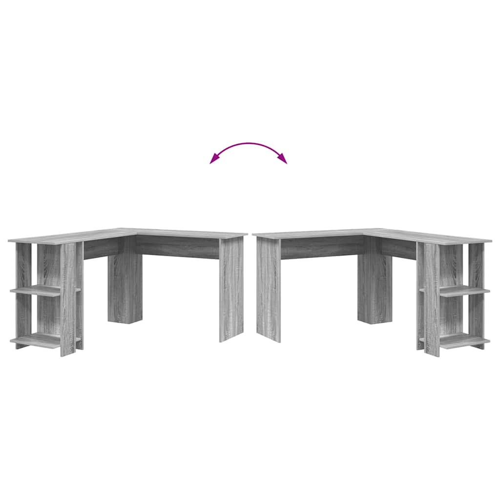 Scrivania ad angolo Grigio Sonoma 140 x 113,5 x 75 cm | homemem39