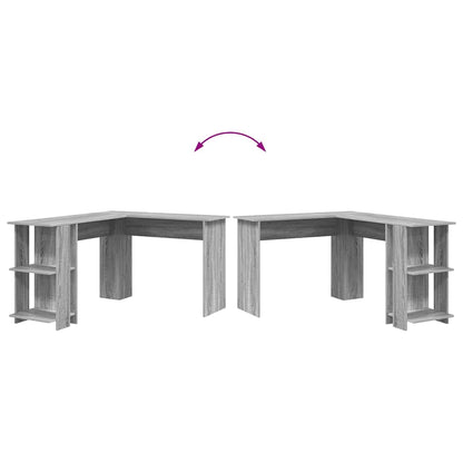 Scrivania ad angolo Grigio Sonoma 140 x 113,5 x 75 cm | homemem39