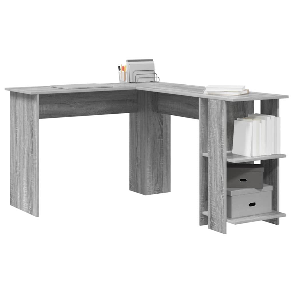Scrivania ad angolo Grigio Sonoma 140 x 113,5 x 75 cm