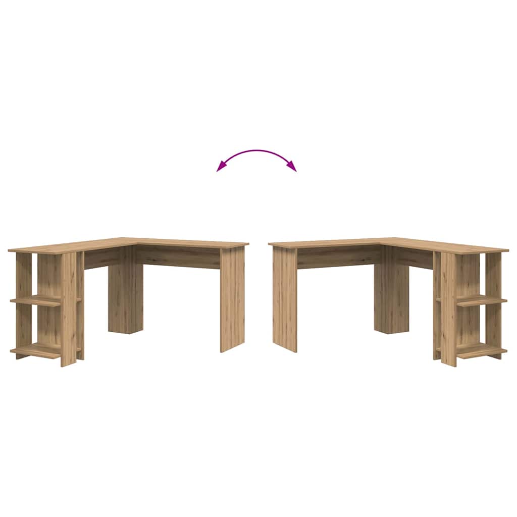 Scrivania ad angolo Rovere artigianale 140 x 113,5 x 75 cm