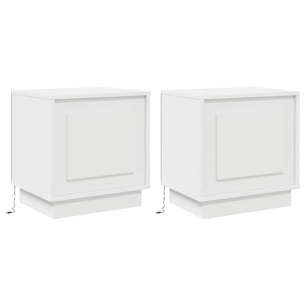 Armadio da Notte 2 pcs Bianco 44 x 34,5 x 45 cm