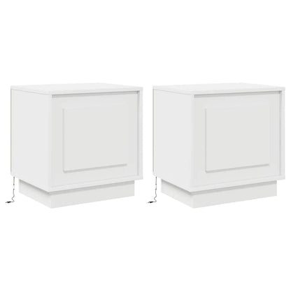 Armadio da Notte 2 pcs Bianco 44 x 34,5 x 45 cm