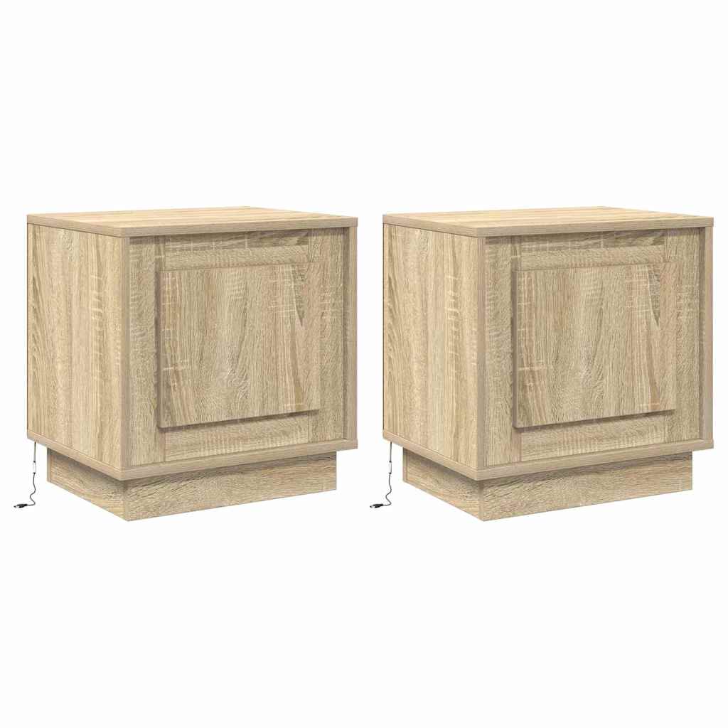 Armadio da Notte 2 pcs Rovere Sonoma 44 x 34,5 x 45 cm