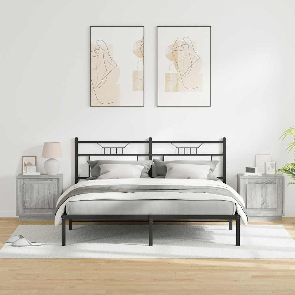 Armadio da Notte 2 pcs Grigio 44 x 34,5 x 45 cm