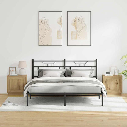 Armadio da Notte 2 pcs Rovere artigianale 44 x 34,5 x 45 cm