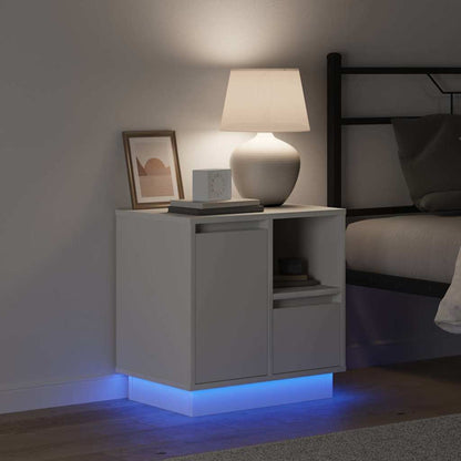 Armadio da Notte con cassetto 2 pcs Bianco 50 x 34,5 x 50 cm.