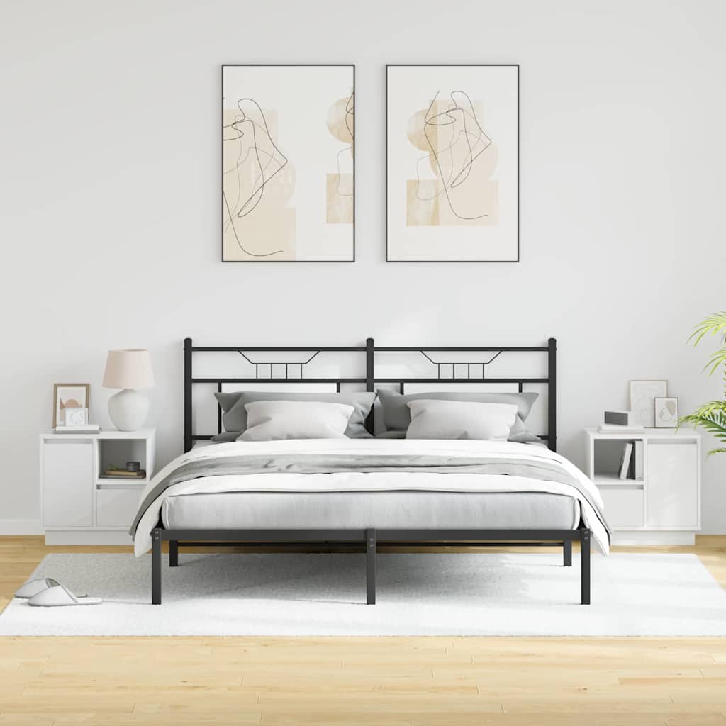 Armadio da Notte con cassetto 2 pcs Bianco 50 x 34,5 x 50 cm.