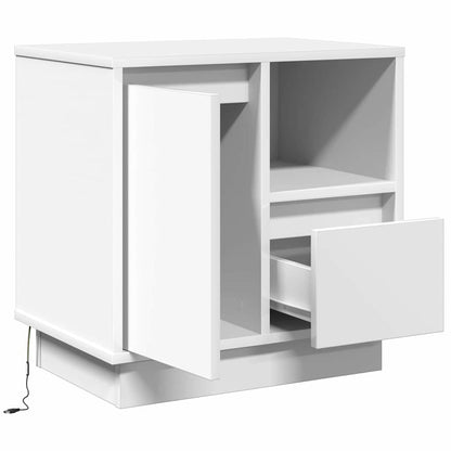 Armadio da Notte con cassetto 2 pcs Bianco 50 x 34,5 x 50 cm.
