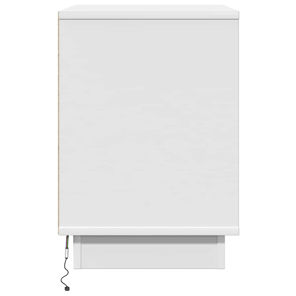 Armadio da Notte con cassetto 2 pcs Bianco 50 x 34,5 x 50 cm.