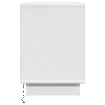 Armadio da Notte con cassetto 2 pcs Bianco 50 x 34,5 x 50 cm.