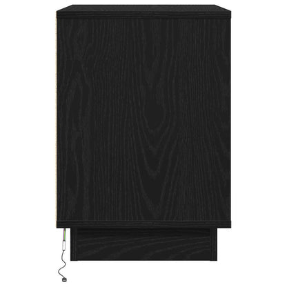 Armadio da Notte 2 pcs Rovere Nero 50 x 34,5 x 50 cm.