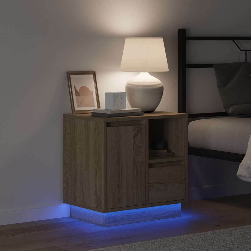 Armadio da Notte con cassetto Rovere Sonoma 50 x 34,5 x 50 cm.