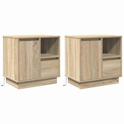 Armadio da Notte 2 pcs Rovere Sonoma 50 x 34,5 x 50 cm.