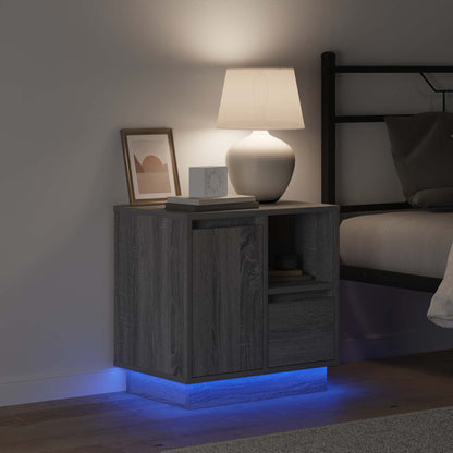 Armadio da Notte Grigio 50 x 34,5 x 50 cm. Legno multistrato