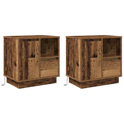 Armadio da Notte 2 pcs Legno vecchio 50 x 34,5 x 50 cm.