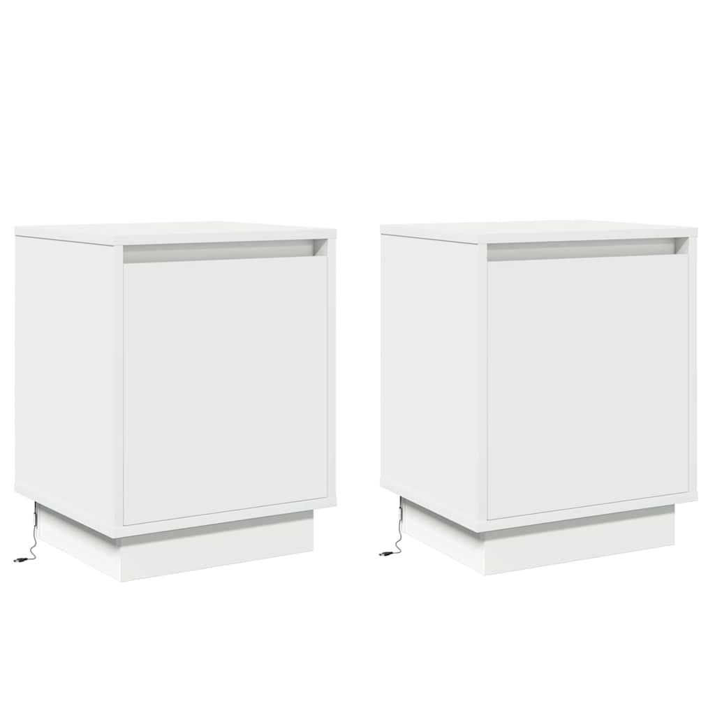 Armadio da Notte 2 pcs Bianco 39 x 34,5 x 50 cm