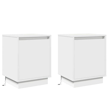 Armadio da Notte 2 pcs Bianco 39 x 34,5 x 50 cm