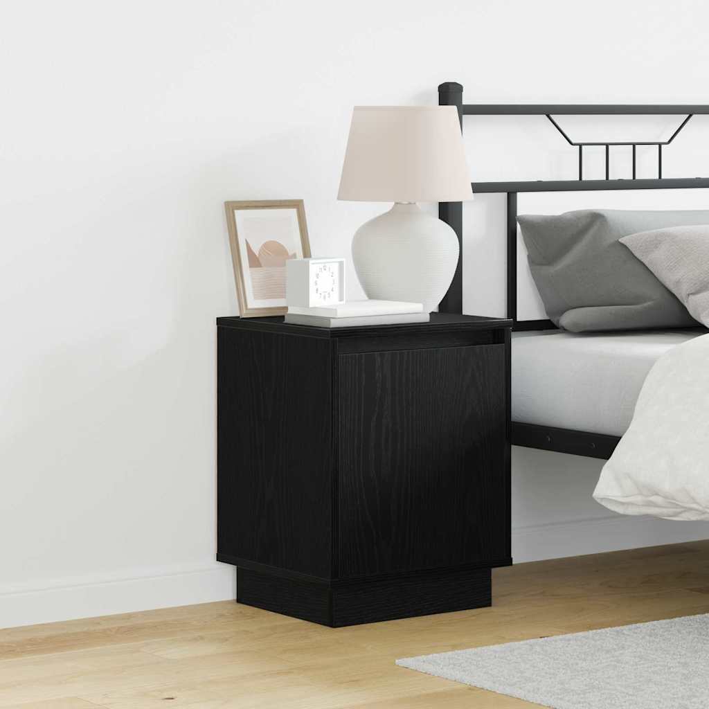 Armadio da Notte Rovere Nero 39 x 34,5 x 50 cm | homemem39