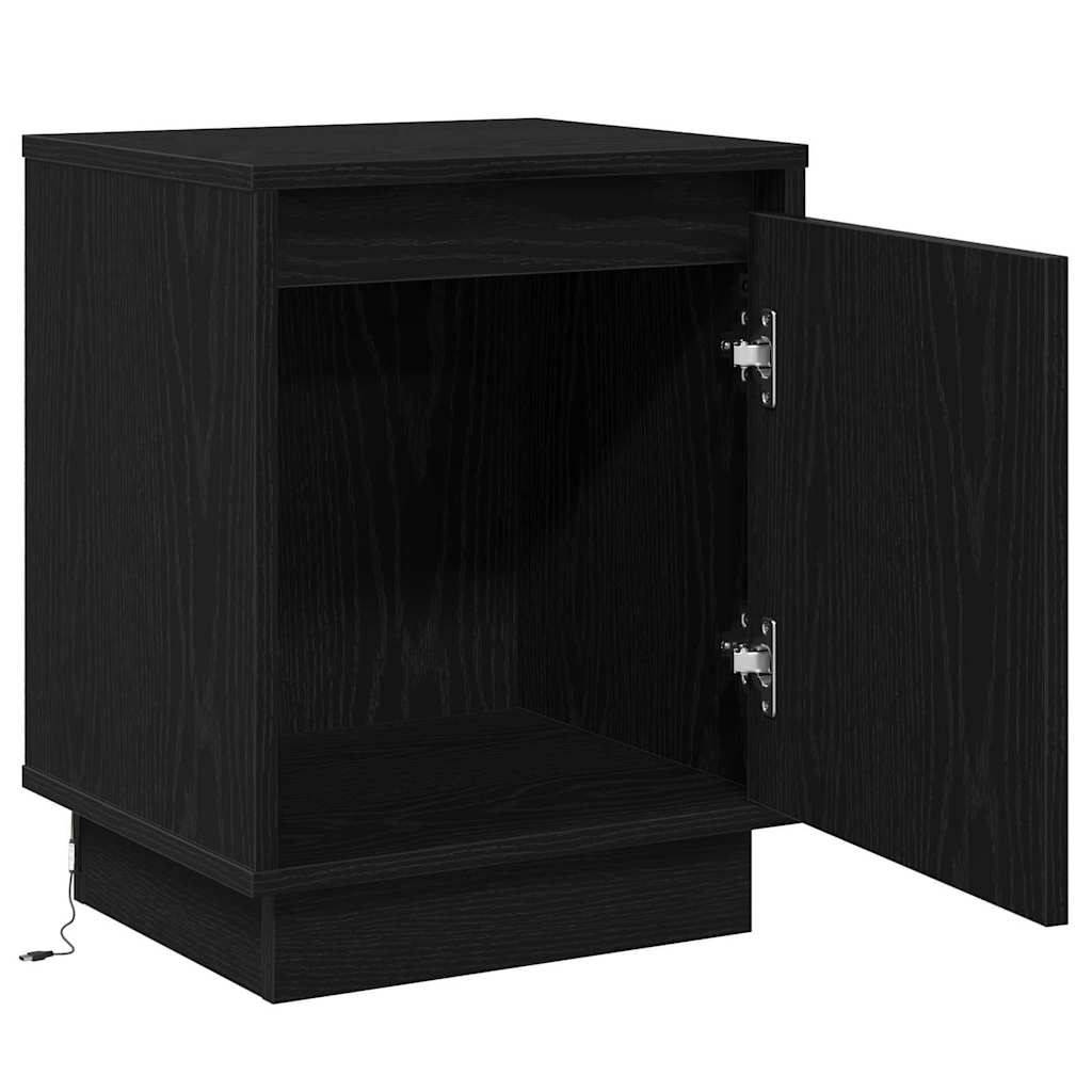 Armadio da Notte Rovere Nero 39 x 34,5 x 50 cm | homemem39