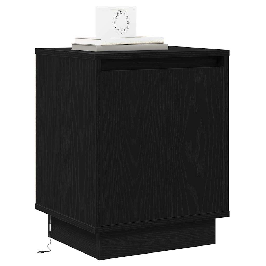 Armadio da Notte Rovere Nero 39 x 34,5 x 50 cm | homemem39