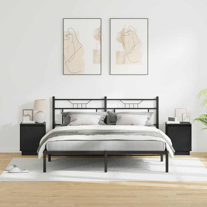 Armadio da Notte 2 pcs Rovere Nero 39 x 34,5 x 50 cm