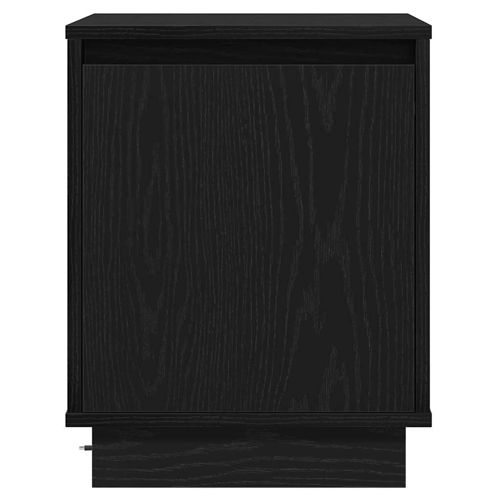 Armadio da Notte 2 pcs Rovere Nero 39 x 34,5 x 50 cm