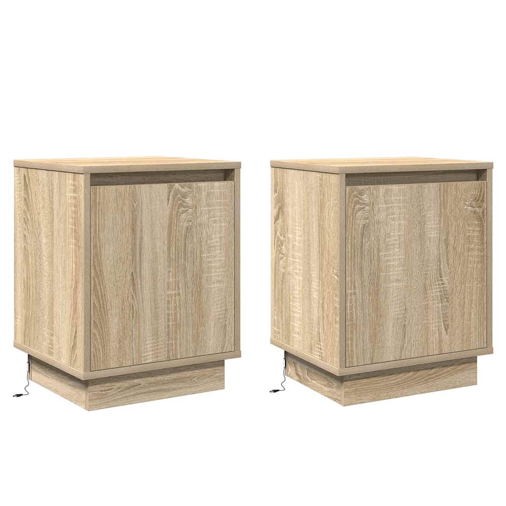 Armadio da Notte 2 pcs Rovere Sonoma 39 x 34,5 x 50 cm
