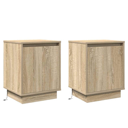 Armadio da Notte 2 pcs Rovere Sonoma 39 x 34,5 x 50 cm