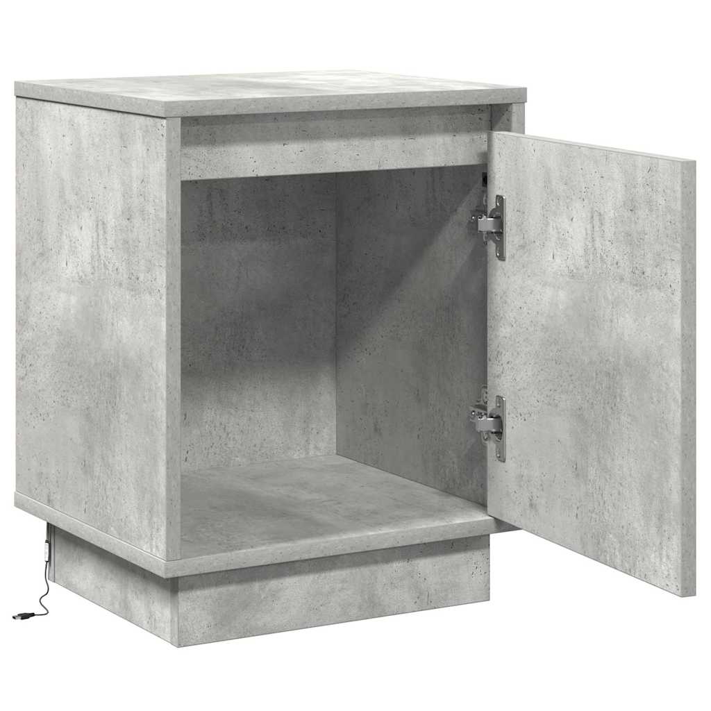 Armadio da Notte Grigio cemento 39 x 34,5 x 50 cm