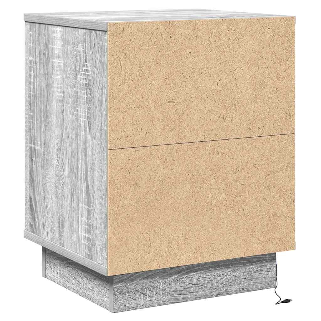 Armadio da Notte Grigio 39 x 34,5 x 50 cm Legno multistrato