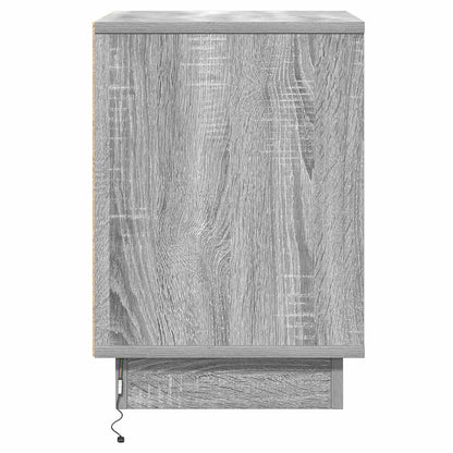 Armadio da Notte Grigio 39 x 34,5 x 50 cm Legno multistrato