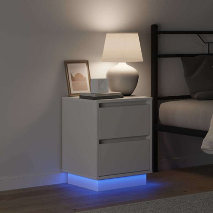 Armadio da Notte con cassetto 2 pcs Bianco 39 x 34,5 x 50 cm