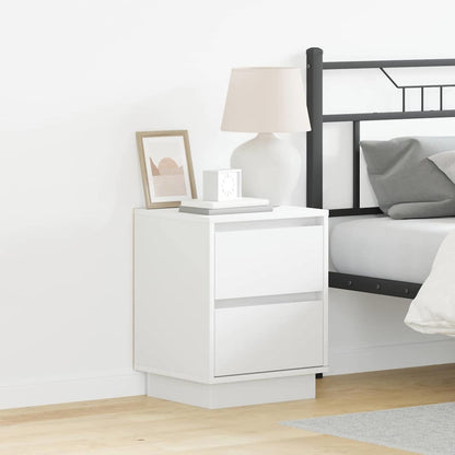 Armadio da Notte con cassetto 2 pcs Bianco 39 x 34,5 x 50 cm