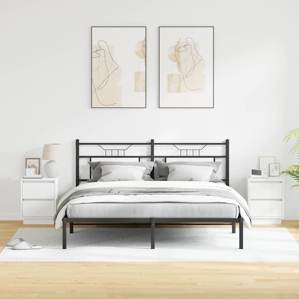 Armadio da Notte con cassetto 2 pcs Bianco 39 x 34,5 x 50 cm