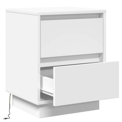 Armadio da Notte con cassetto 2 pcs Bianco 39 x 34,5 x 50 cm