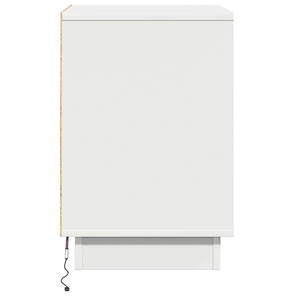 Armadio da Notte con cassetto 2 pcs Bianco 39 x 34,5 x 50 cm