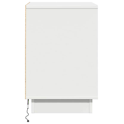 Armadio da Notte con cassetto 2 pcs Bianco 39 x 34,5 x 50 cm