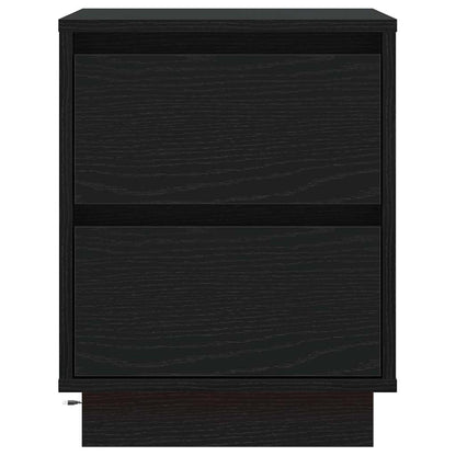 Armadio da Notte con cassetto Rovere Nero 39 x 34,5 x 50 cm